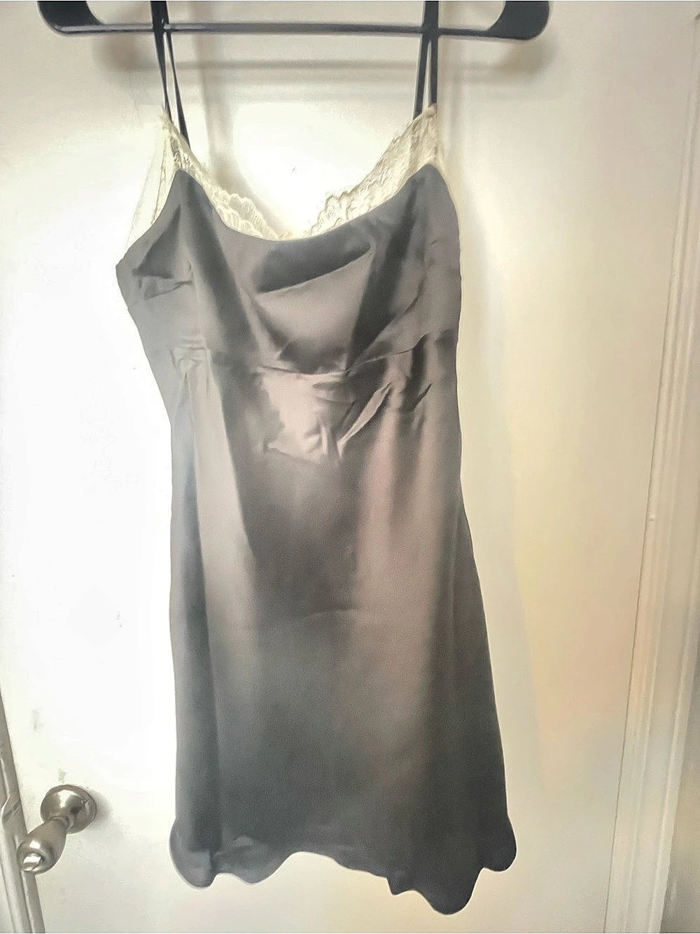 Princess Polly Lace Trim Mini Dress in Gray Size 10 Like New